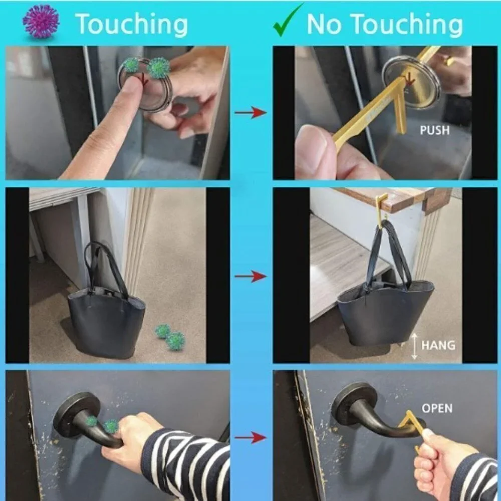 BOUCLIER GERMKEY NO TOUCH DOOR OPENER TOOL (GOLD)